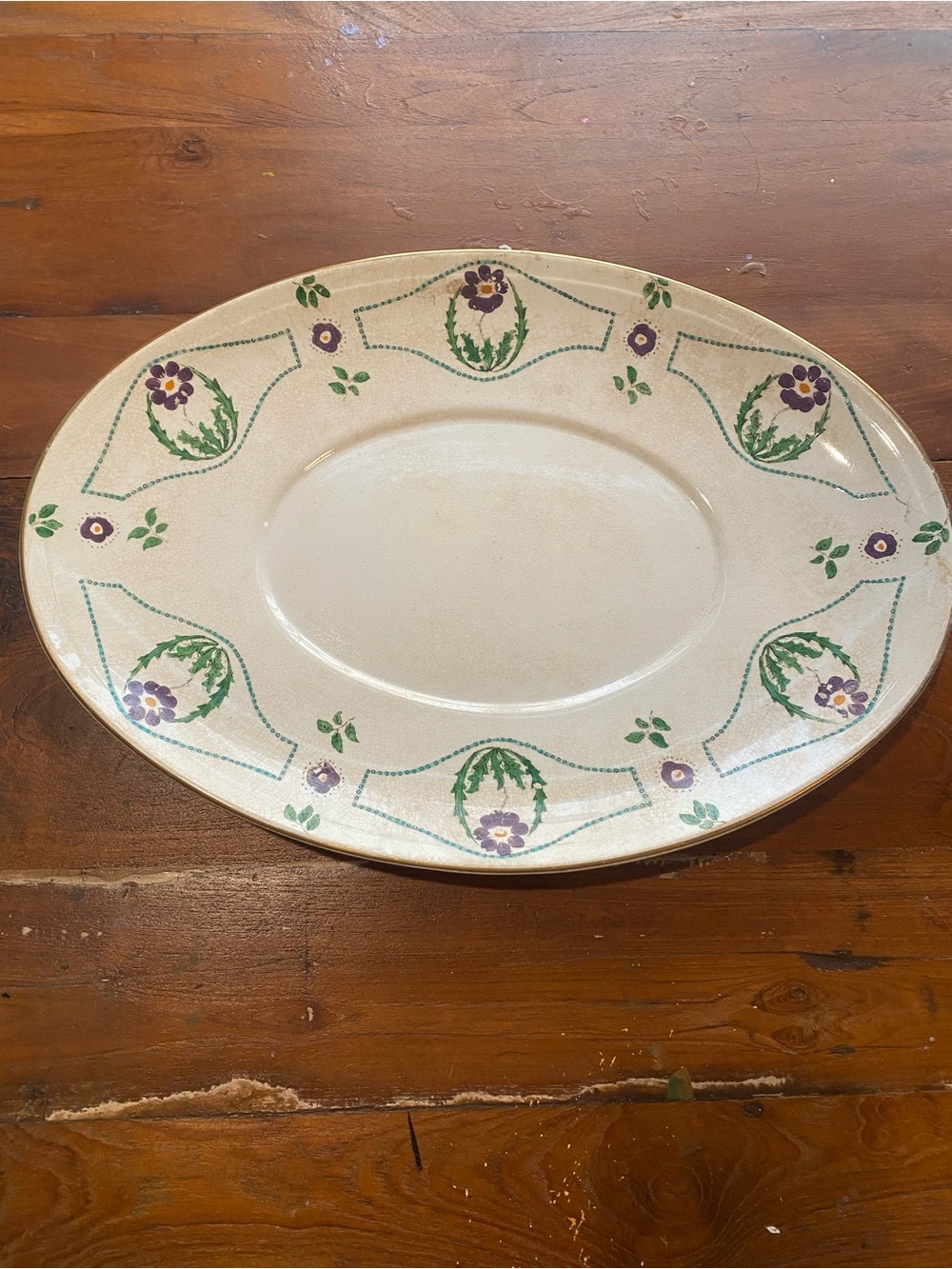 1920s Crown China Countess Pattern Serving Platter